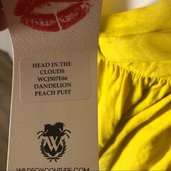 WILDFOX “Head in the Clouds” Dandelion Yellow Top - Picture 6 of 8